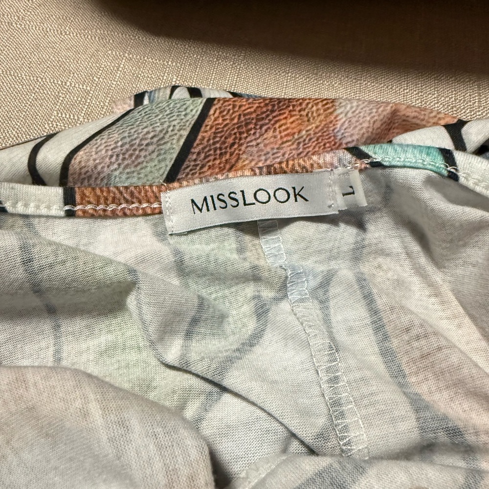 MISSLOOK Multicolor Abstract Top - Picture 4 of 6